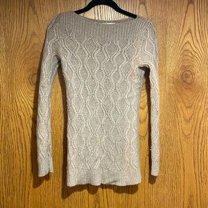 Loft oatmeal wool boatneck sweater XS